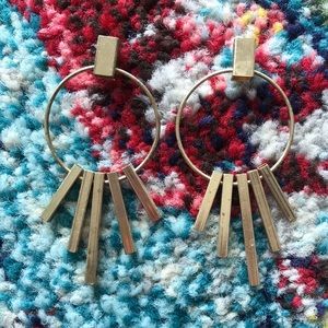 Gold statement earrings